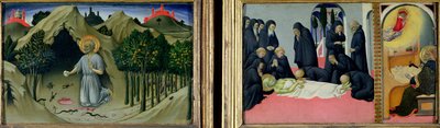 The Penitence of St. Jerome and the Death and Apparition of St. Jerome to St. Cyril of Jerusalem, 1444 by Sano di Pietro